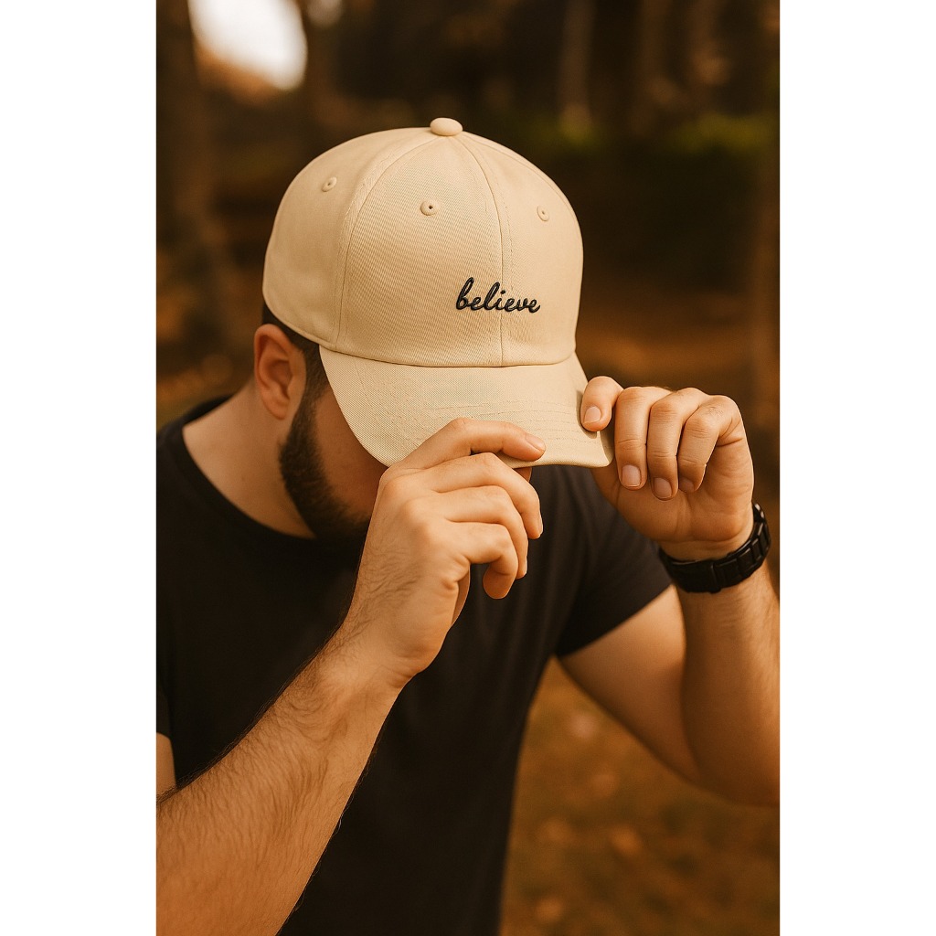 Boné Believe Acreditar Casual Retrô Bordado Praia Masculino e Feminino com Regulagem em Oferta na Shopee