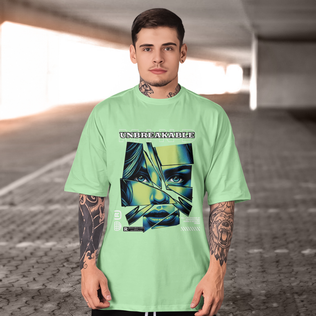 Camiseta Streetwear Unbreakable Mind Masculina Manga Curta 100% Algodão