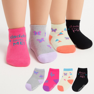 Kit 18 pares de meia infantil menina 6 meses a 8 anos desenhos divertidos para criança meias antiderrapante em Oferta na Shopee