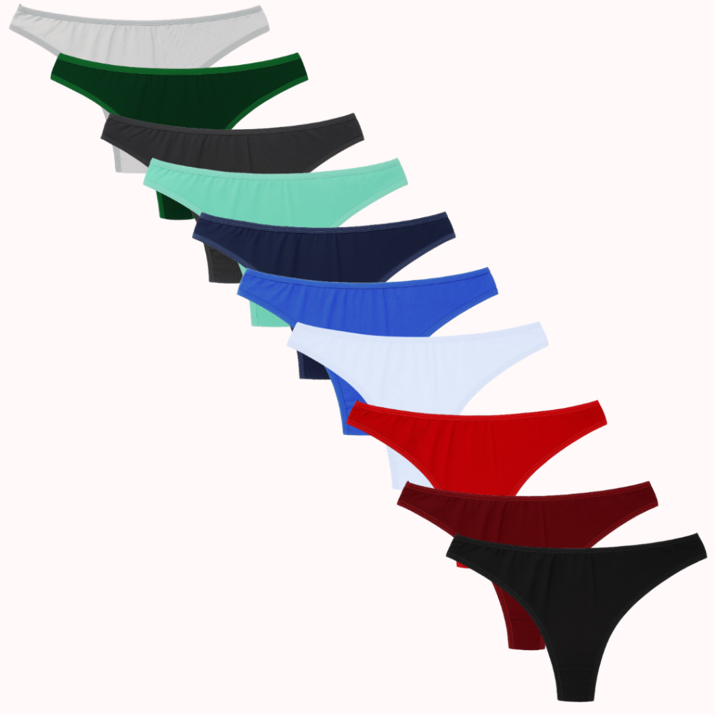 Kit 10 Calcinhas Femininas Fio Dental Plus Size Confortável Cores Sortidas em Oferta na Shopee