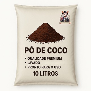 Fibra de Coco em Pó 10 litros Lavado Premium Natural Substrato Orgânico em Oferta na Shopee