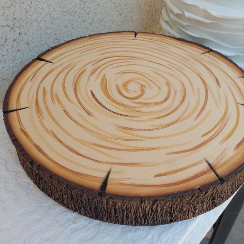 Bolacha de madeira/Bandeija 33cm