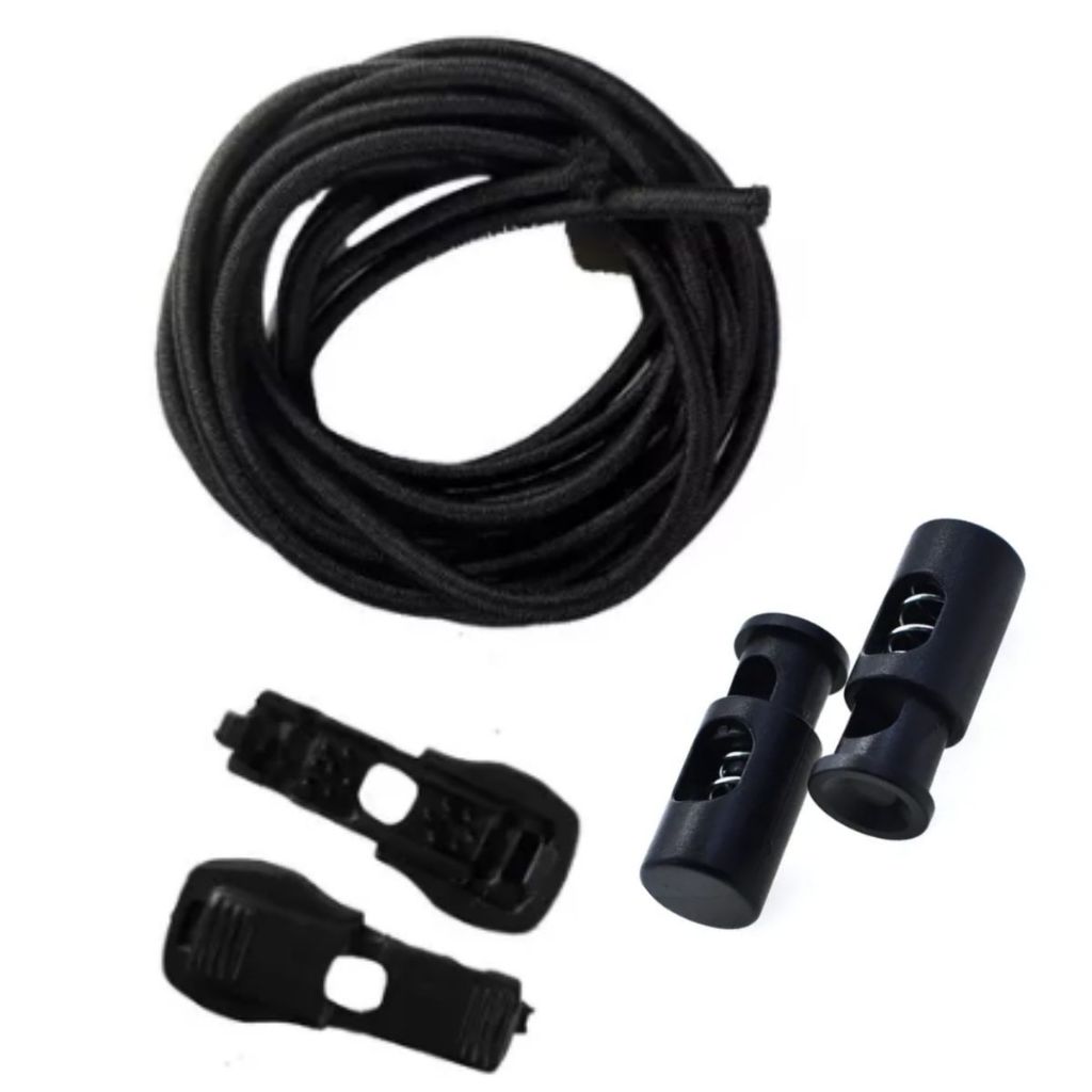 Cadarços Elástico Stretch Triathlom - Preto