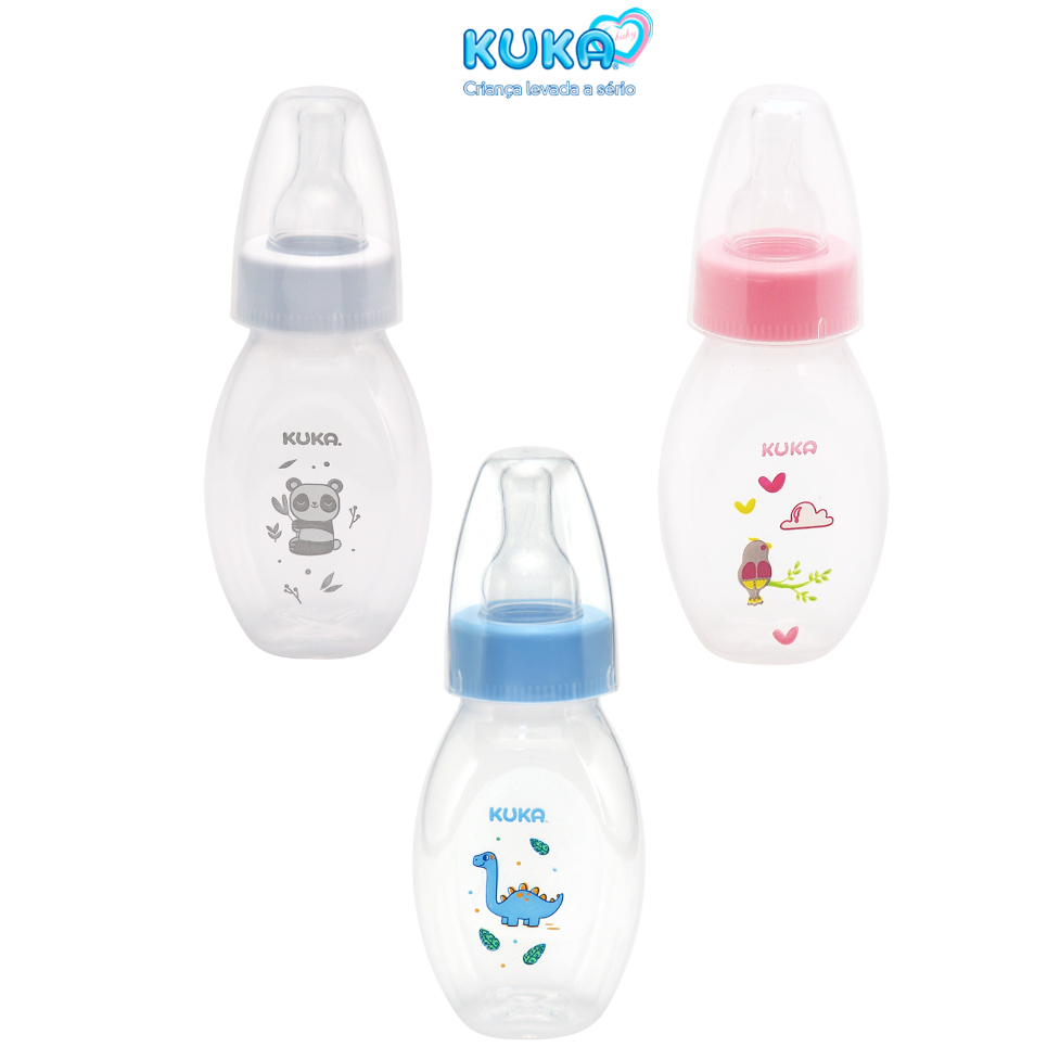 Mamadeira Chuquinha Kuka Kukinha 50ml Bico de Silicone Macio Redondo Universal
