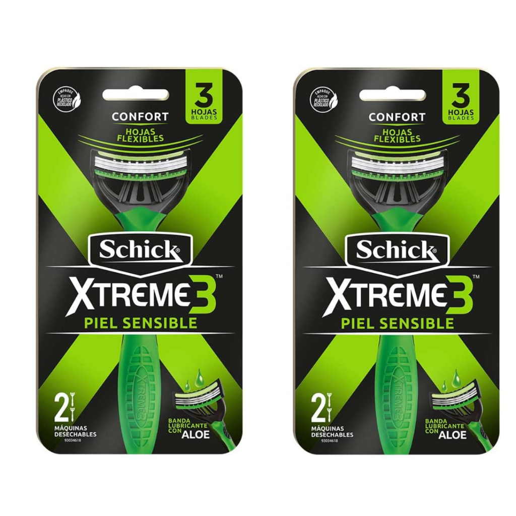 Kit 4 Aparelho De Barbear Schick Xtreme 3 Pele Sensível