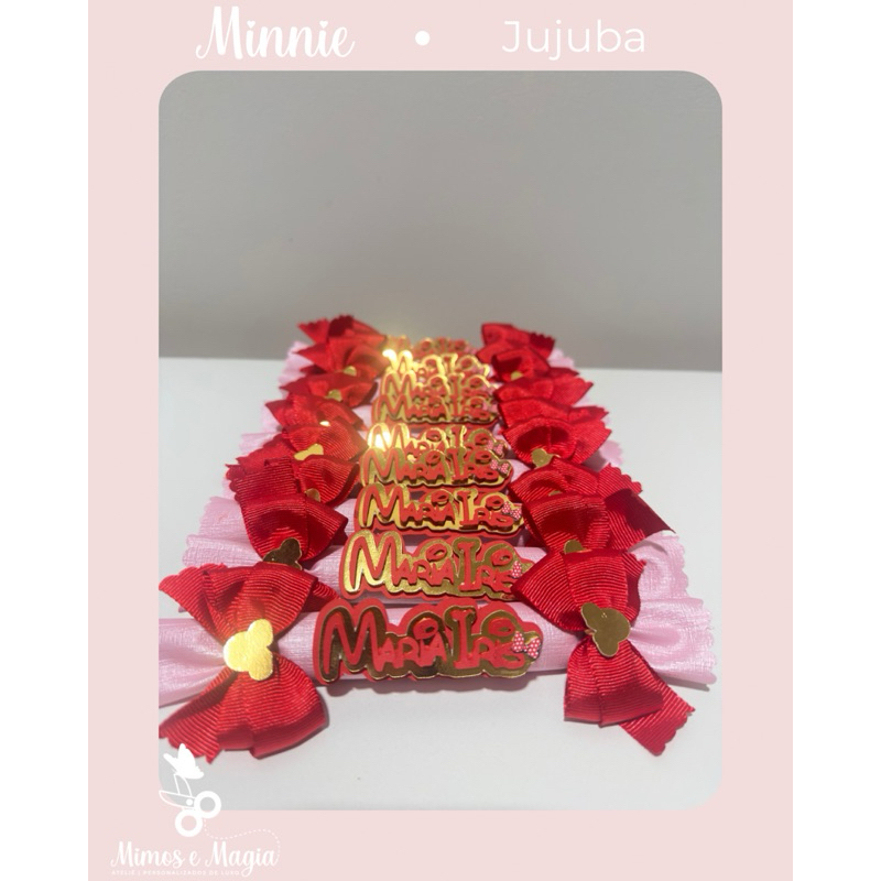 Porta Jujuba Luxo Lembrancinha Personalizados Festa Minnie | Lembrança Luxo | Aniversário Infantil
