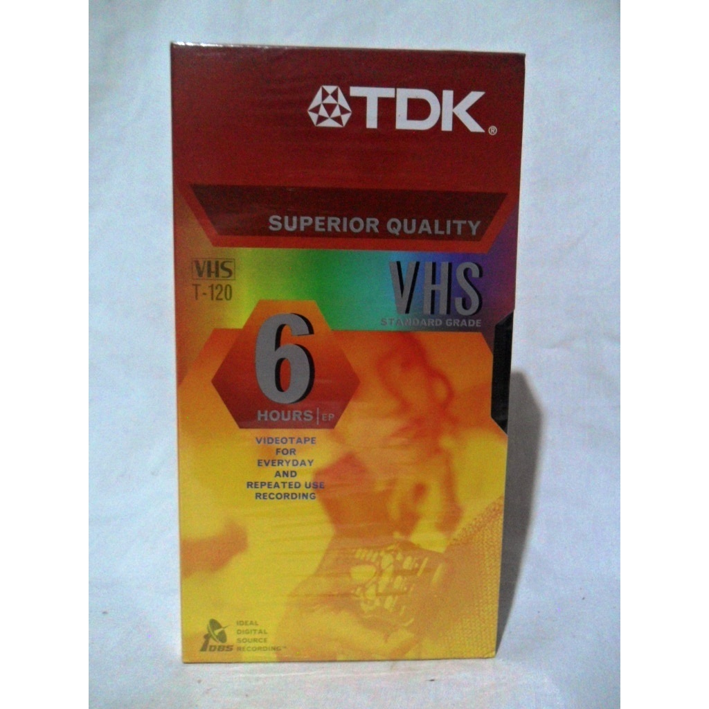 RARA FITA VIRGEM PARA VIDEO CASSETE - VIDEO K7 - MARCA TDK - HS - T-120 - STANDARD VHS - FITA LOTE 2