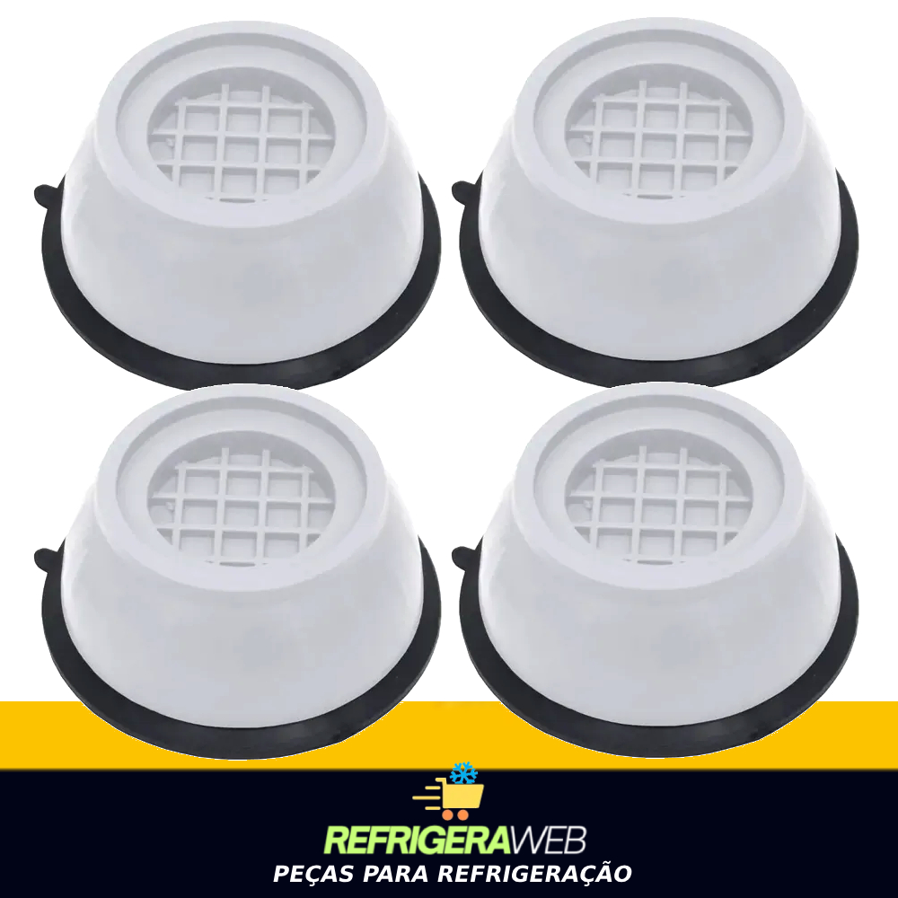 Kit 4 Pés Nivelador Lavadora Lava E Seca Anti Vibração