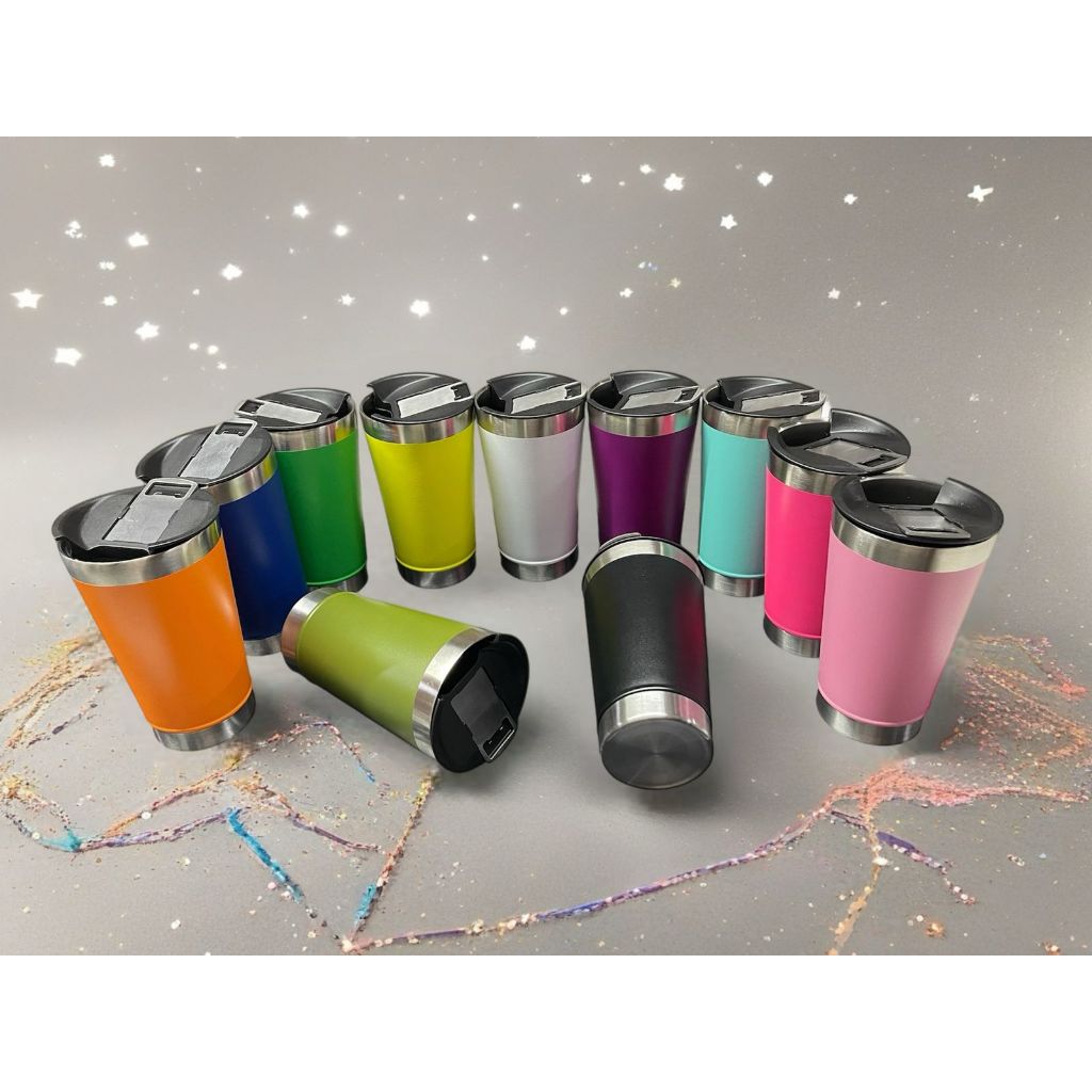 Termico Copo  quente e gelado  Inox C/ Tampa   E Abridor 473ML