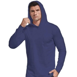 camisa manga longa com capuz uniforme básica lisa malha fria poliéster casual REF-2022 em Oferta na Shopee