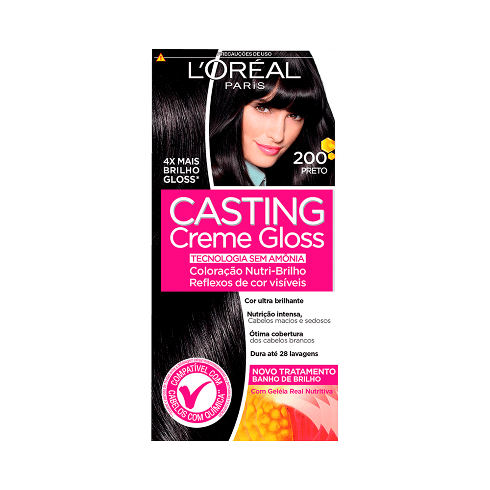 Coloração Casting Creme Gloss Preto 200
