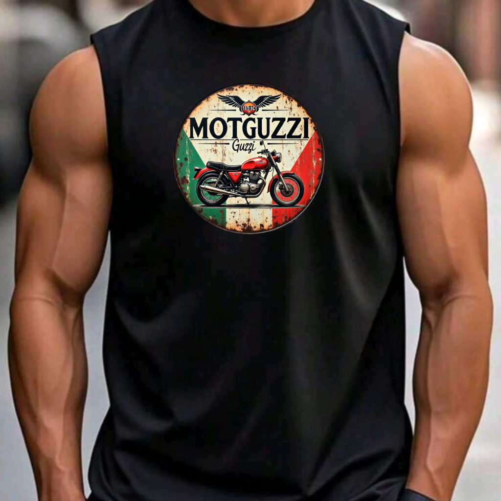 Camiseta Regata Masculino Moto Motocicleta Guzzi 100% Algodão