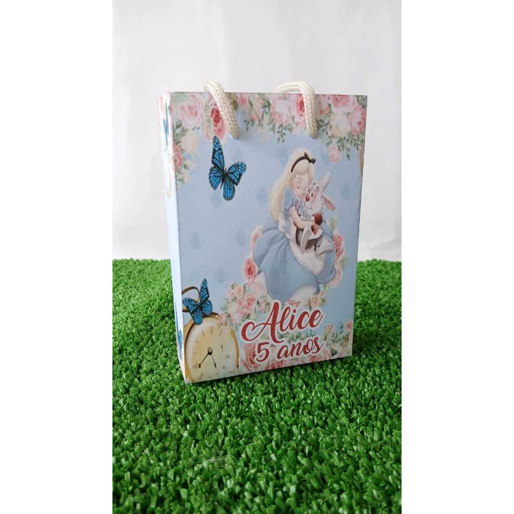 Sacolinha personalizada Alice no Pais das Maravilhas- PEGUE E MONTE