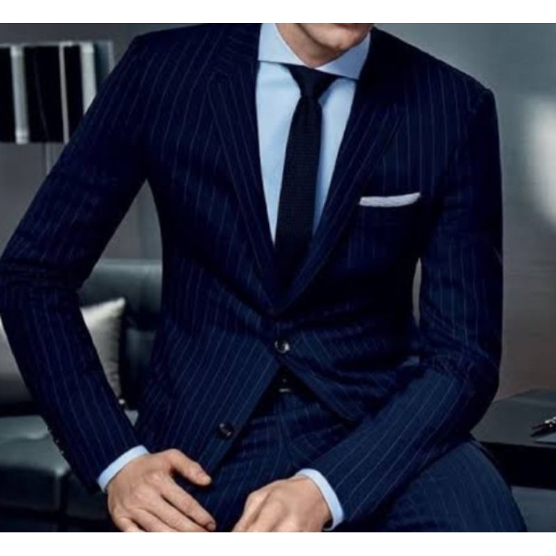 Blazer Social Masculino Risca de Giz Variados