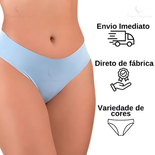 Kit Calcinha Sem Costura Corte a Laser Tanga Não Marca Lingerie Feminina — imagem 2 de 2