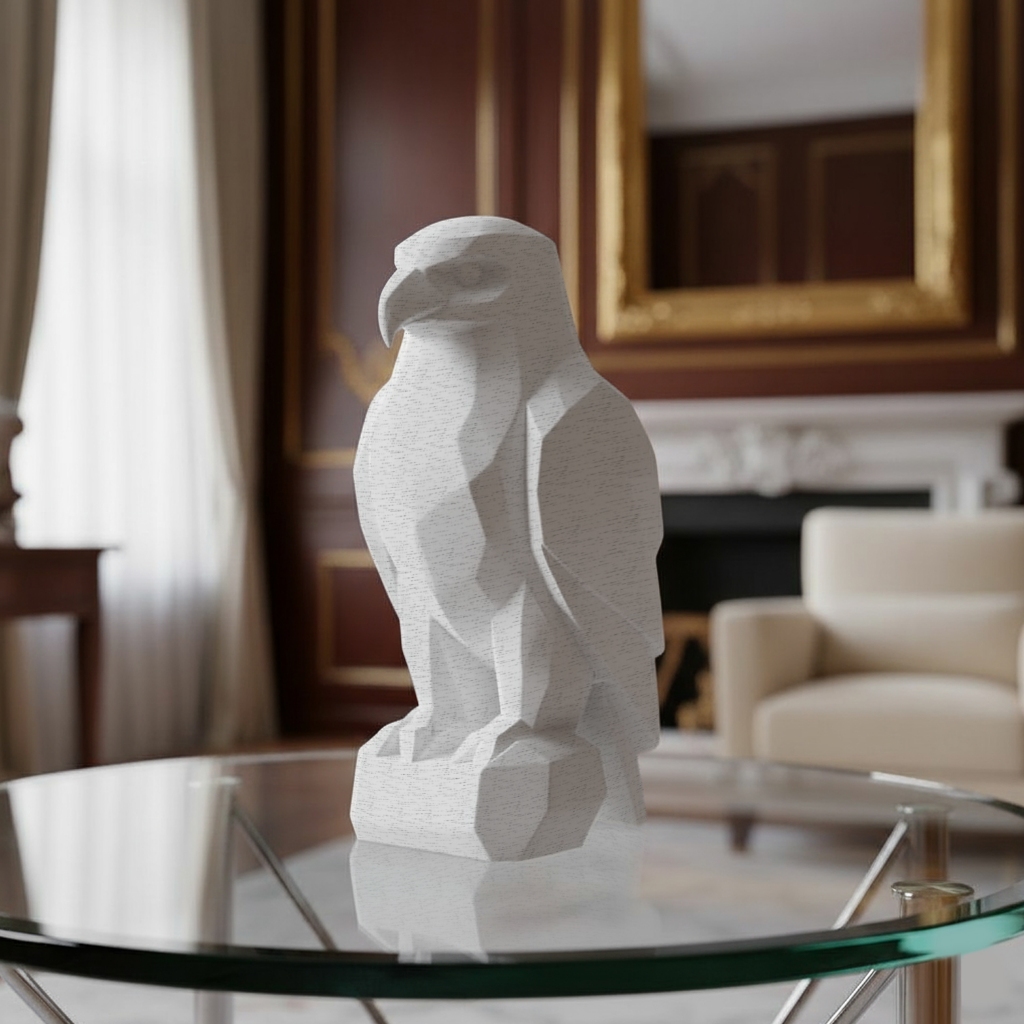 Escultura estátua Águia Geométrica 3D | Decoração Moderna para Mesa, Sala e Escritório Impressão 3D em Oferta na Shopee