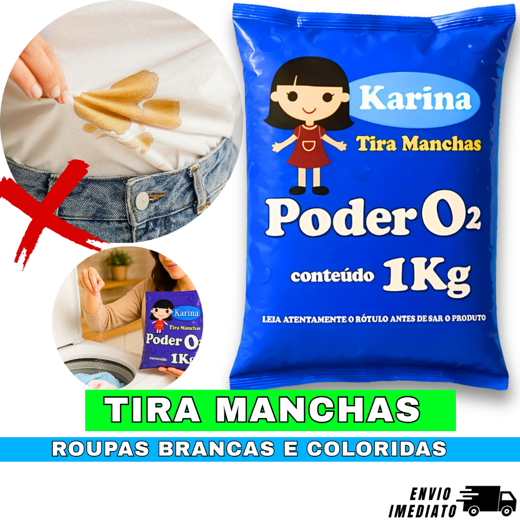 Tira - Manchas em Pó 1Kg Percarbonato Sódio Roupas Brancas e Coloridas Casa Lavanderia em Oferta na Shopee