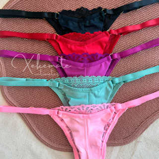 Kit 5 Calcinhas PLUS SIZE Fio Duplo com Renda Alças Reguláveis String Lingerie Feminina Moda em Oferta na Shopee