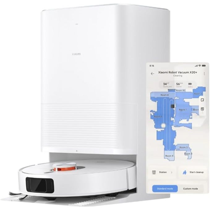 Robô Aspirador Xiaomi X20+ Plus 110V Branco – Potência, Mapeamento e Limpeza Inteligente
