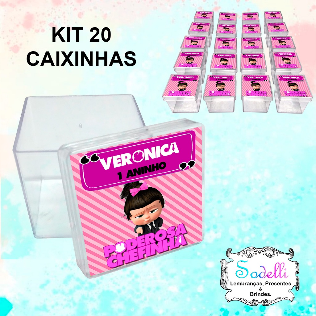 20 Lembrancinhas Poderosa Chefinha - Caixinhas Acrílicas Personalizadas