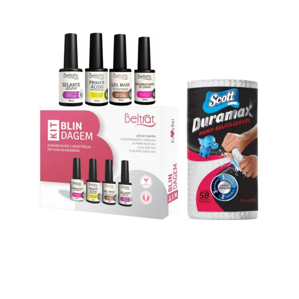 Kit Blindagem Beltrat Selante + Gel Base + Primer + Desidrat + Scott