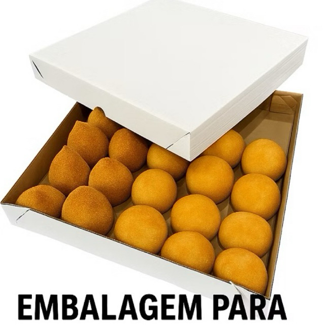 10 unidades Caixa Quadrada Para Salgados, pizza e Doces Tamanho 25x25x4cm