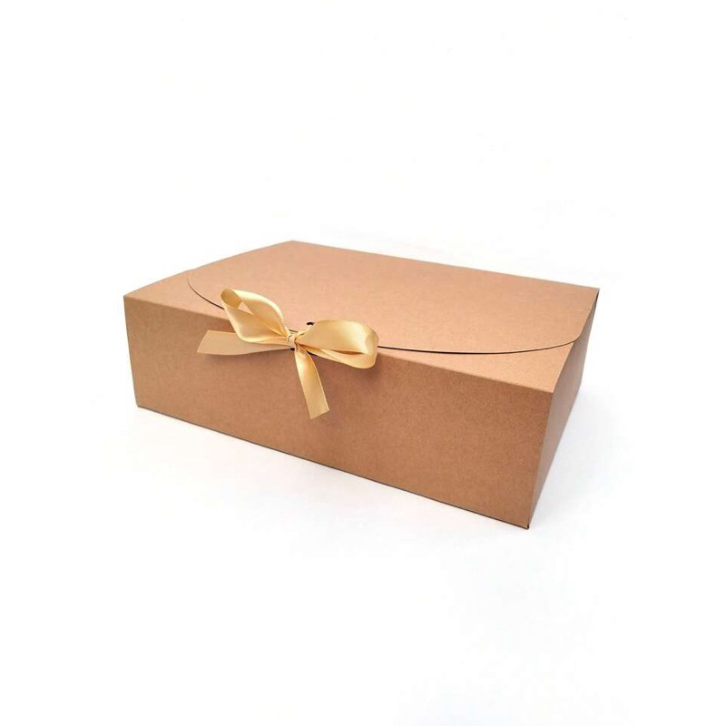 caixa para presente padrinho de casamento e lembrancinhas kraft Tamanho 19x18x5 Cm - 10 unidades