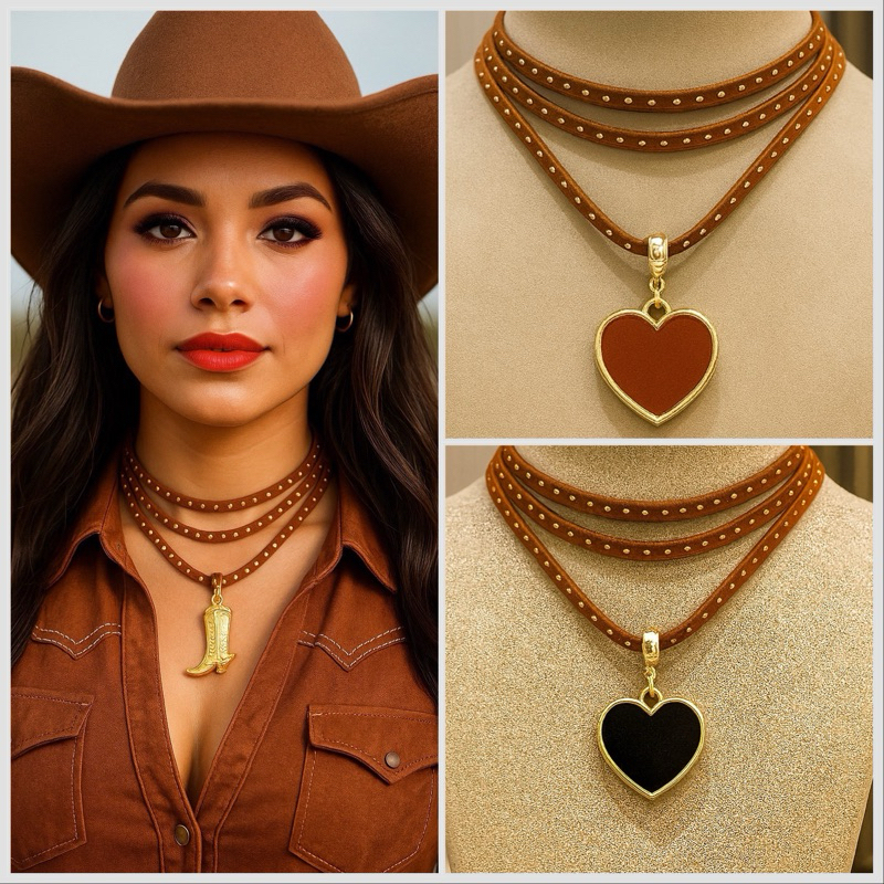 Colar estilo Country Sertanejo elegante vários modelos em Oferta na Shopee