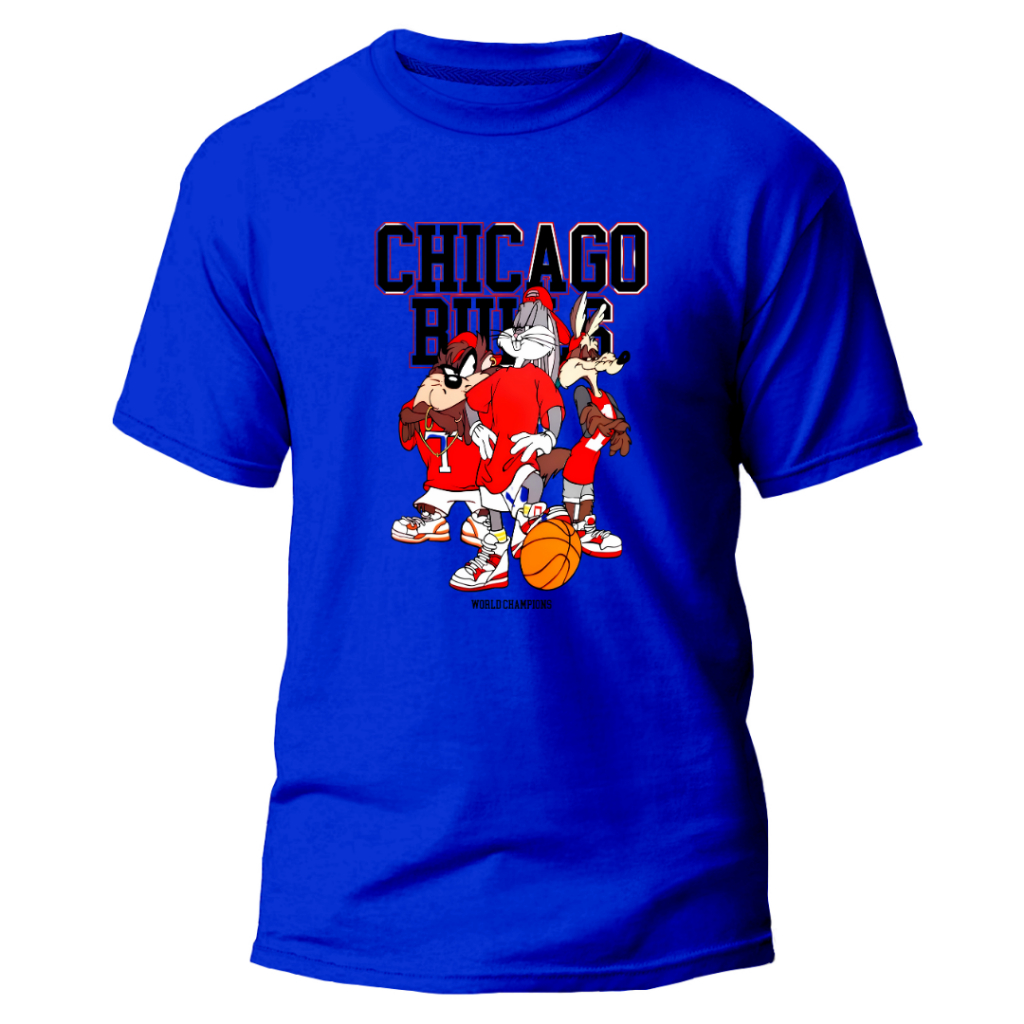 Camiseta Infantil/Juvenil Unissex 100% Algodão Estampada CHICAGO BULS Camisa Unissex Premium