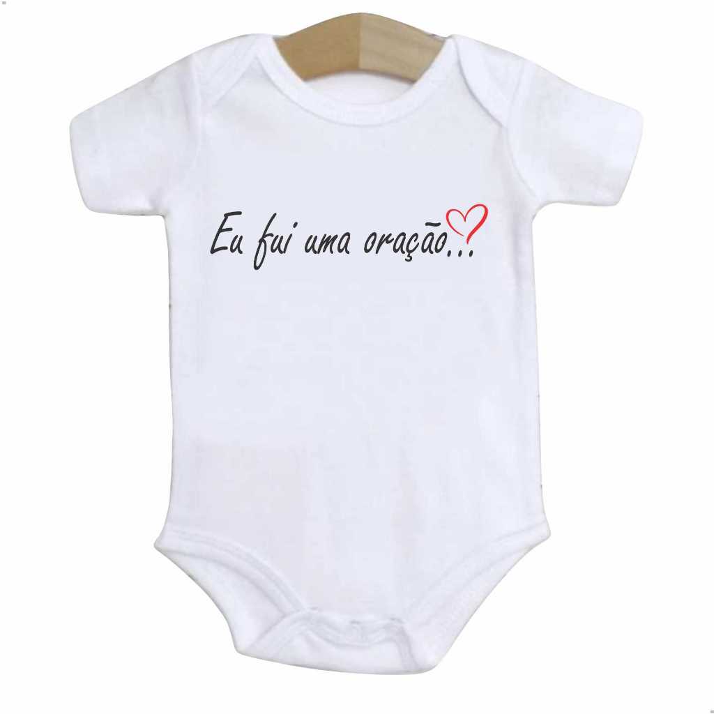 Body bebe Roupa Profético Bebê Frase Anúncio Gravidez "Eu Fui Uma Oração"