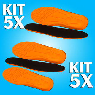 Kit 5 Pares Palmilha Gel Ortopédico Anatómica Dores nos Pés Macia Dia A Dia Anti Impacto P.U Original em Oferta na Shopee
