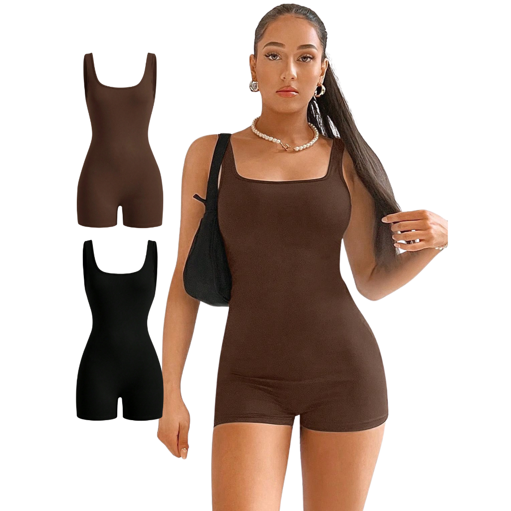 Macaquinho canelado de Cintura Alta Sem Costura Zero Transparencia para Academia, Feminina Elástica e Fitness em Oferta na Shopee