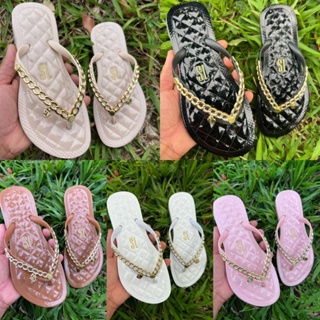 CHINELO ACOLCHOADO BORDADO VERNIZ em Oferta na Shopee