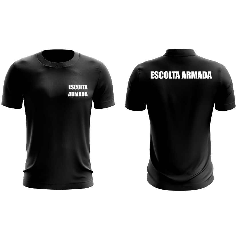 Camiseta  Uniforme Profissional Empresa de Escolta Armada Fardamento Farda Camisa Logo