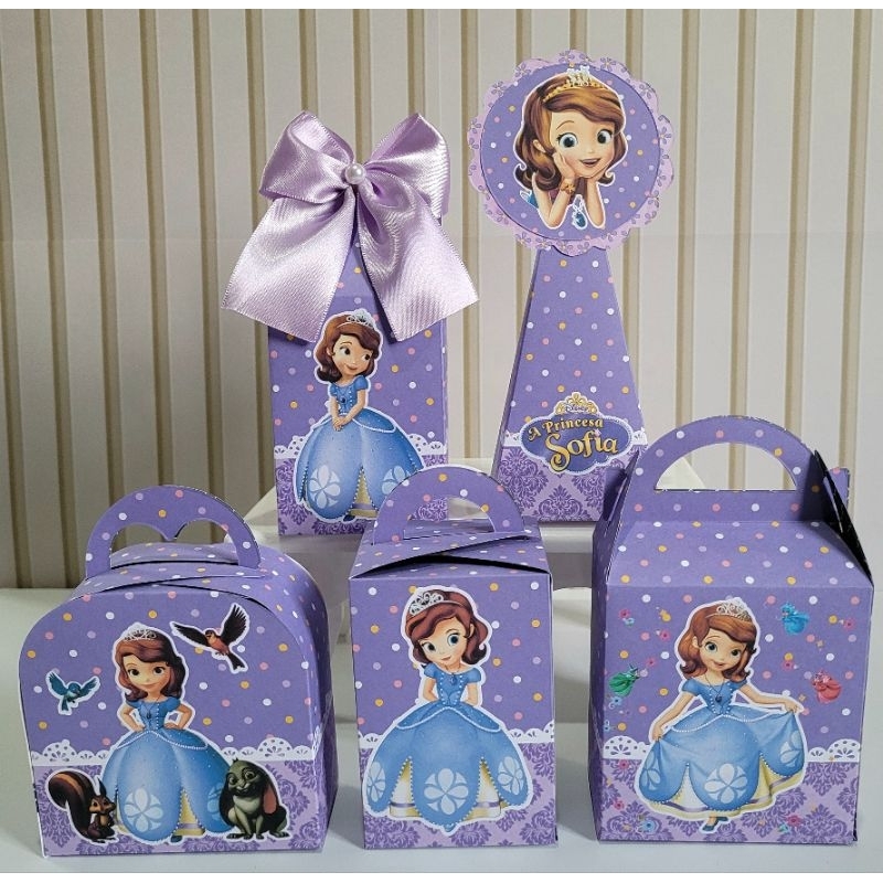 Personalizados Princesa Sofia Desmontada Caixinha Lembrancinha Kit Festa