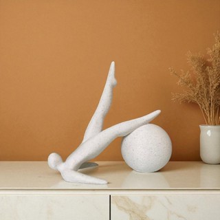 Escultura bola ginástica suiça yoga studio pilates minimalista arte abstrata figura corpo humano em Oferta na Shopee
