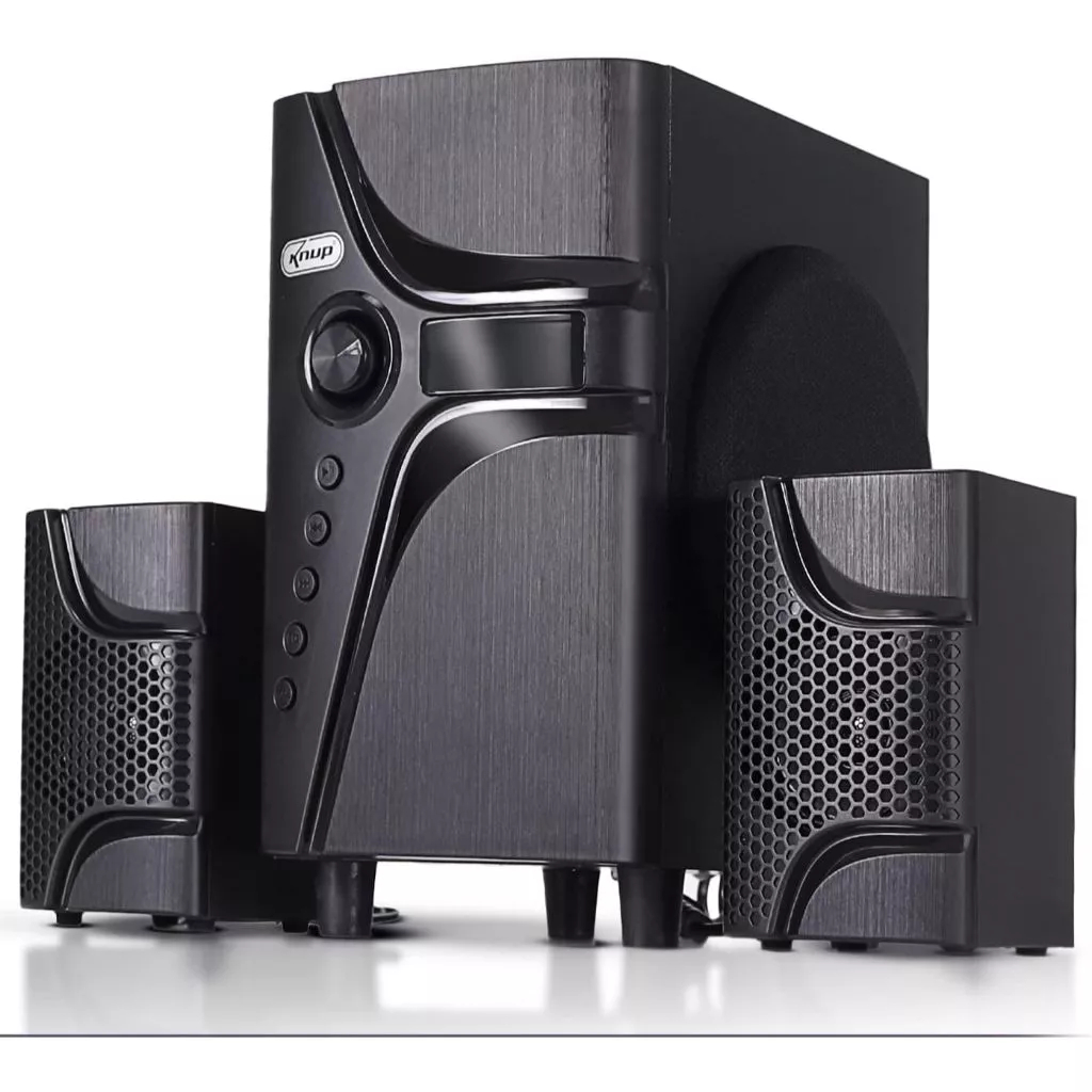 Home Theater 2.1 Caixa de Som 45w Subwoofer Bluetooth Portátil Usb Fm Pc Tv Knup KP-RO814