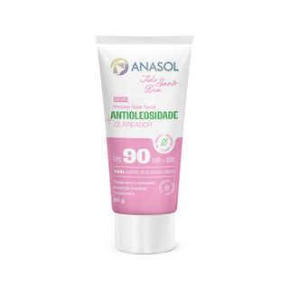 Anasol Protetor Solar Facial Todo Santo Dia TSD Antioleosidade Clareador FPS 90 - 40g em Oferta na Shopee