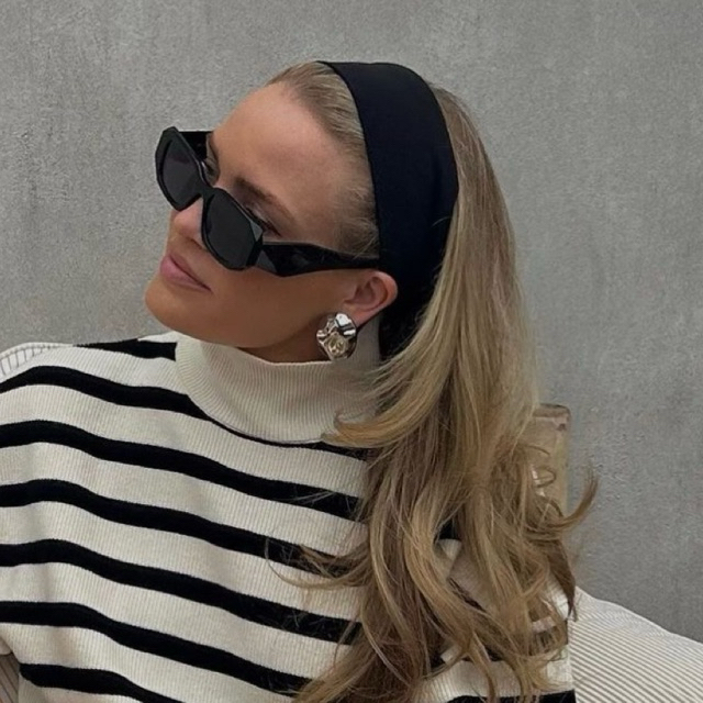 Faixa de Cabelo Gringa PREMIUM Ribana Malha Canelada Elástica Acessórios Cabelo PRETA BRANCA MARROM em Oferta na Shopee