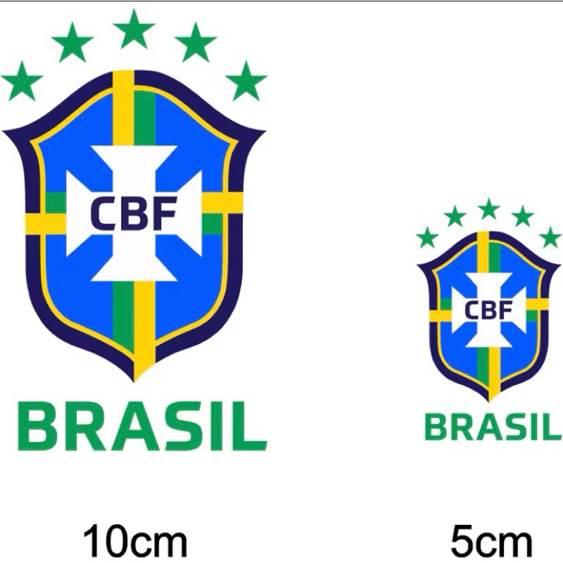 Logo escudo brasão do Brasil CBF para personalizar tecidos em Oferta na Shopee