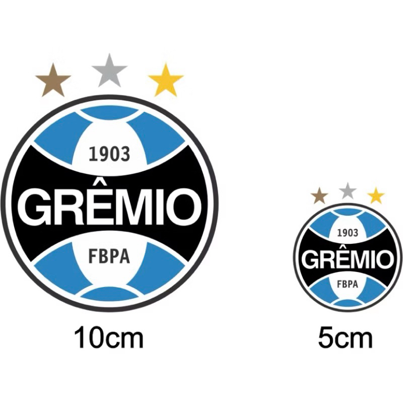 Escudo logo em termocolante do grêmio para personalizar camisas em Oferta na Shopee