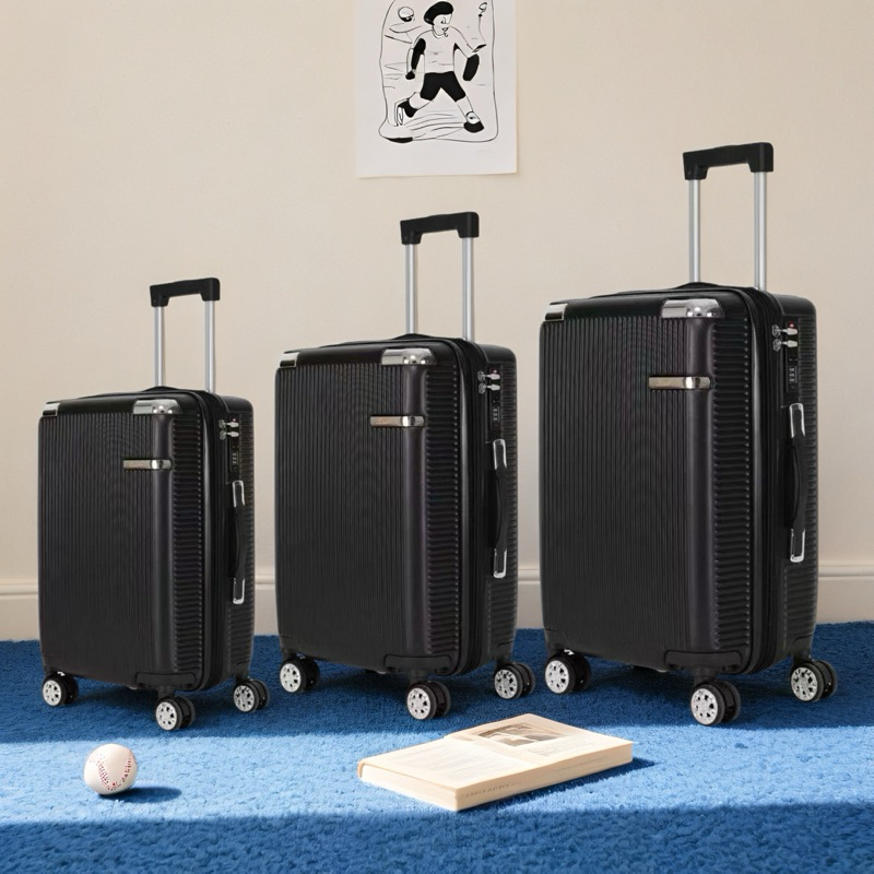 Kit 3 Mala De Viagem mala de PPKit 3 Mala De Viagem mala de ABS  Com Zíper Expansível Rodinhas 360 Bagagem de Mão
