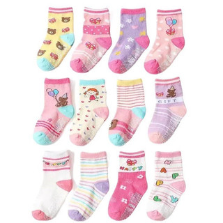 Kit 3 6 9 12 15 e 18 Pares de Meias Infantis Femininas 2 a 10 Anos Algodão