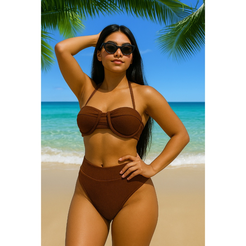 BIKINI FEMININO MEIA TAÇA possui bojo forrado calcinha cintura alta tecido com muita elasticidade