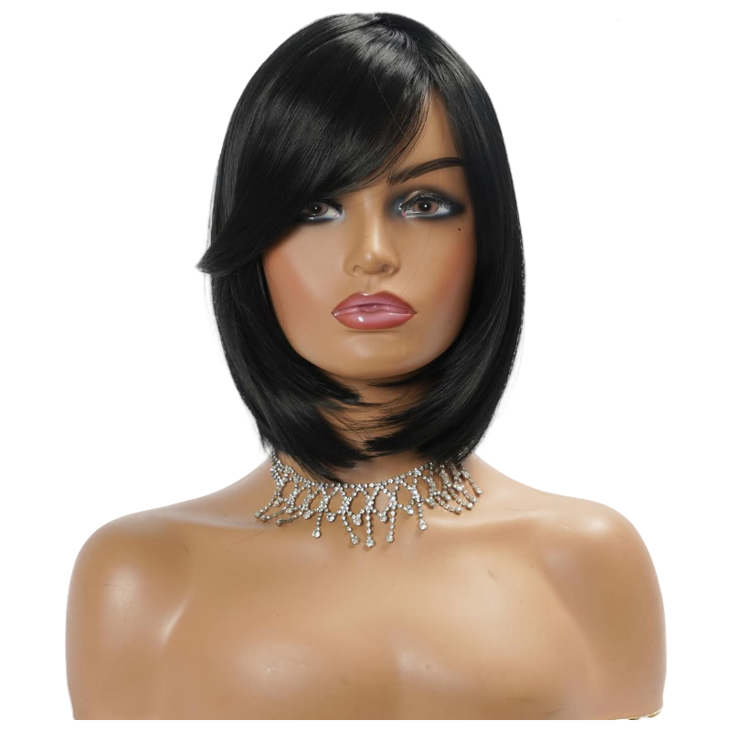 Peruca Curta Com Franja Fibra Bio Organica Uso Diario YAN HAIR em Oferta na Shopee