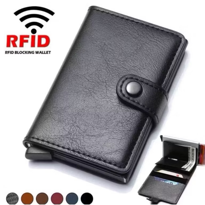 Carteira de Cartão POP-UP Automática, Ultrafina e Antifurto RFID 7346