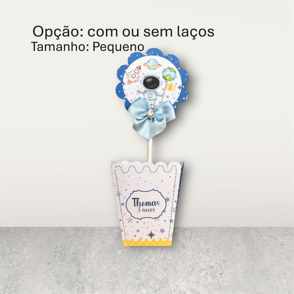 Centro de Mesa Cachepot Astronauta( Para Montar) Personalizado/Lembrancinhas para festa Infantil.