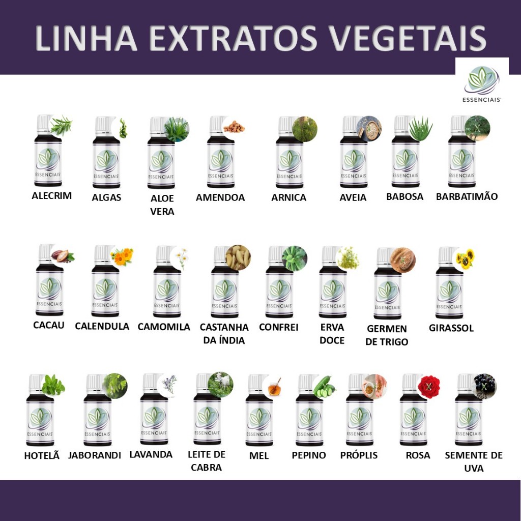 Extratos Vegetais Prensados a Frio | 100ml | Essenciais