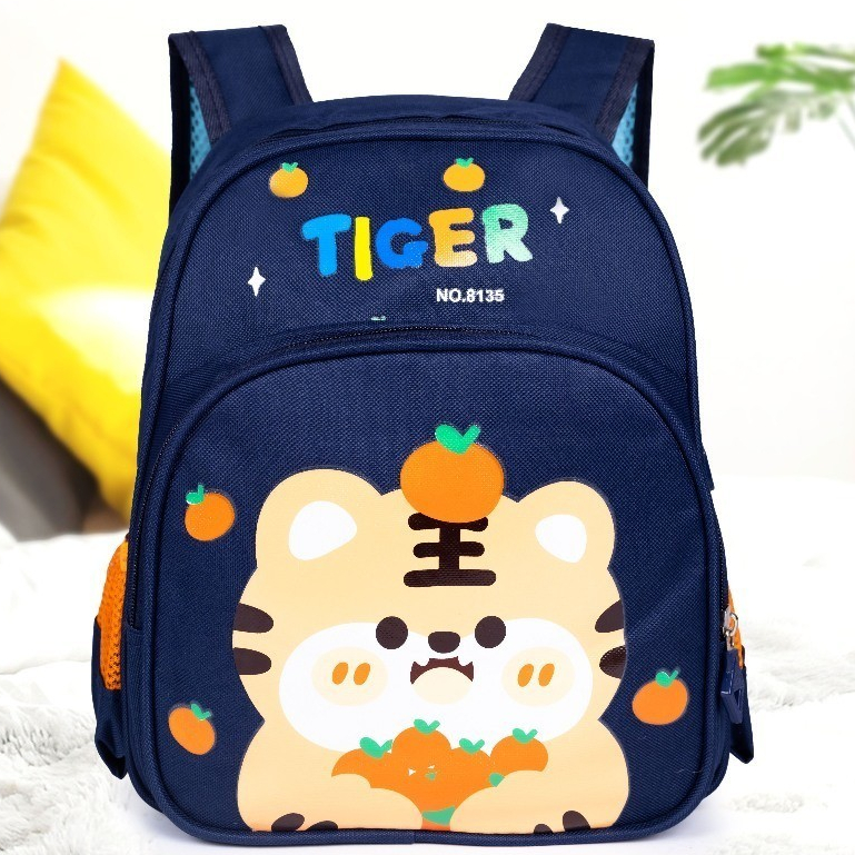 Mochila Infantil Escolar de Tigre e Coelho Confortável e Resistente Meninos e Meninas