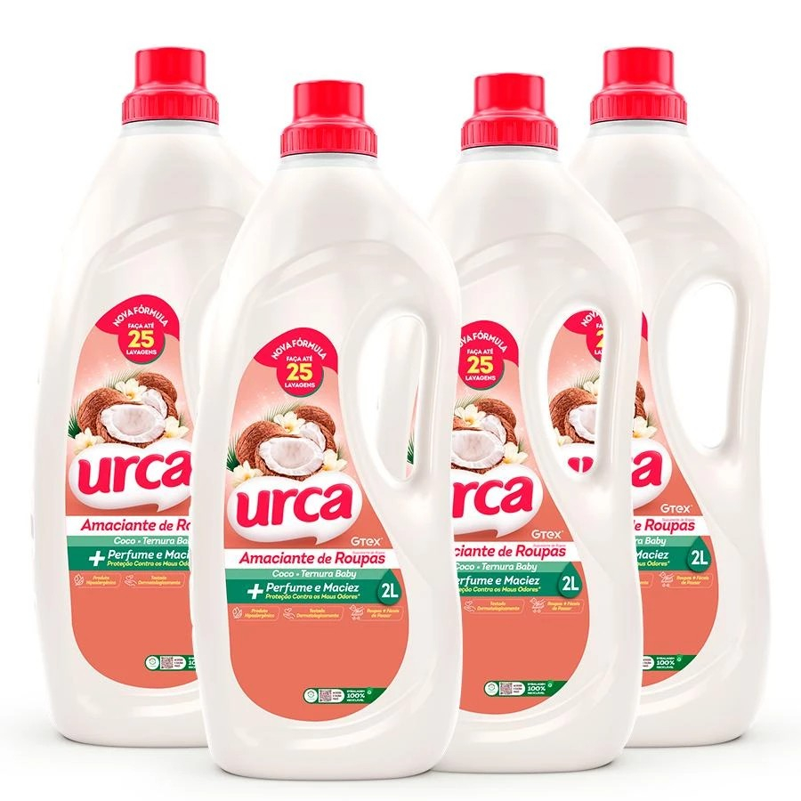 Kit 4 Amaciante Urca Ternura Baby - 2L Envio ja